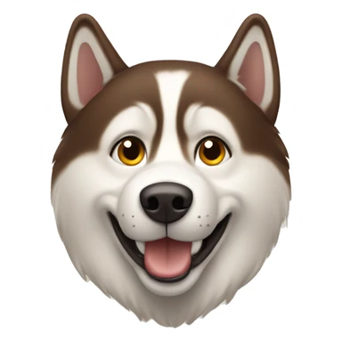 brown husky dog sticker
