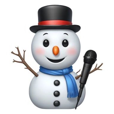 snowman with mic sticker
