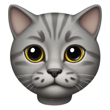 Gray Scottish cat sticker