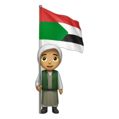 muslim men Palestine flag sticker
