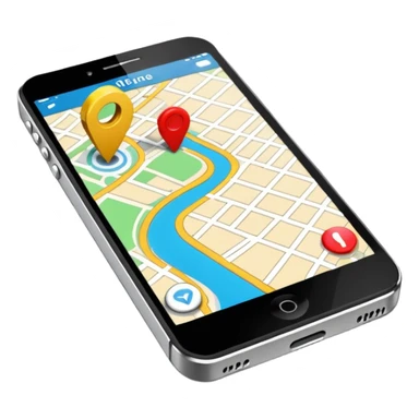 GPS map on iPhone sticker