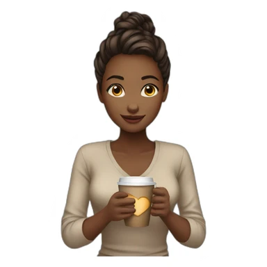 Girl love coffe sticker