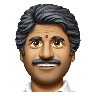 indian cricket captain kapil dev sticker