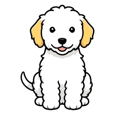 White Goldendoodle sticker