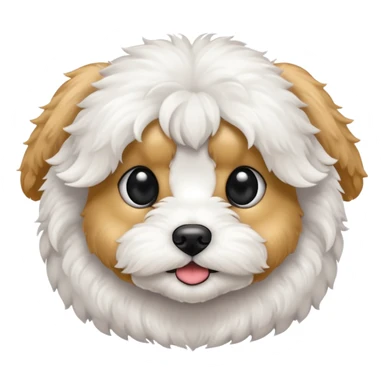 Maltipoo dog longer ears and black eyes sticker