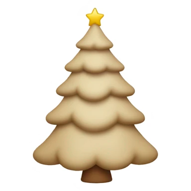 beige christmas tree sticker