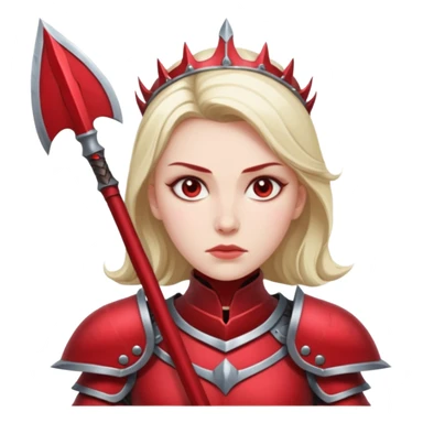 War Queen + crimson armor + halberd sticker