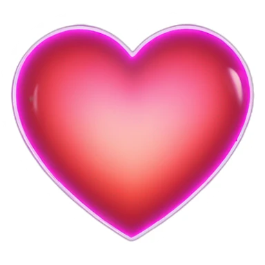 heart neon sign style sticker