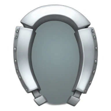 shiny metalic horseshoe sticker