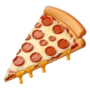 Slice of pizza with mini dogs as the topping sticker