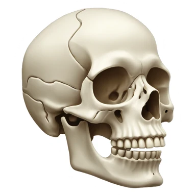 anatomy skull bones sticker
