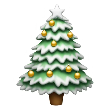 white christmas tree sticker