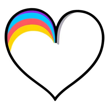 heart with rainbow colors sticker