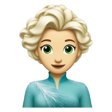 duck with hair like Elsa from frozen  sticker