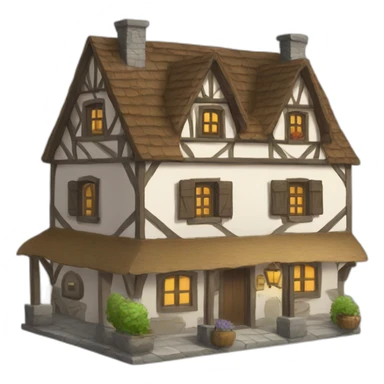 auberge avec clocher sticker