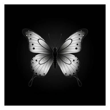goth butterfly, cute, expressive, minimal sticker