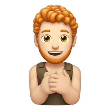 Ginger man with 4.5 fingers sticker