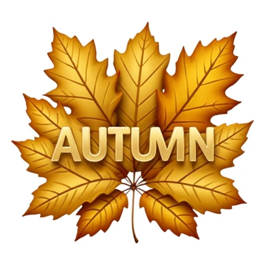 Autumn lettering sticker