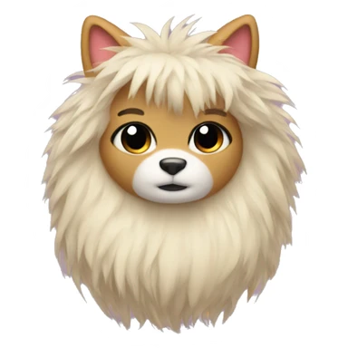 Furry hairbow sticker
