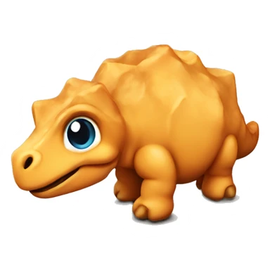 Dino shaped nugget sticker