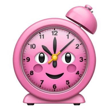 um DESPERTADOR minimalista ROSA sticker