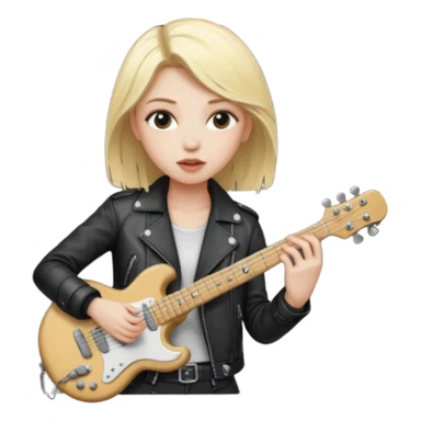 rock player girl sticker