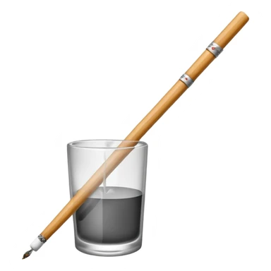 The chopsticks 🥢 emoji with smoke of a cigarette 🚬 sticker