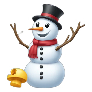 snowman and broken toy sticker
