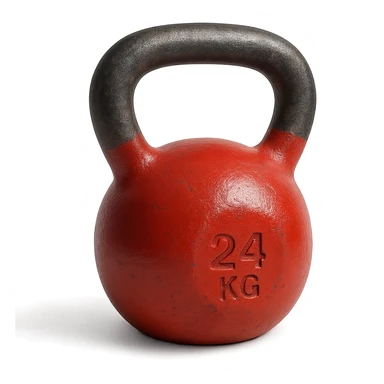 kettlebell rosso, iperrealistico 4k sticker