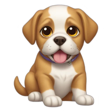 Perrito bañándose  sticker