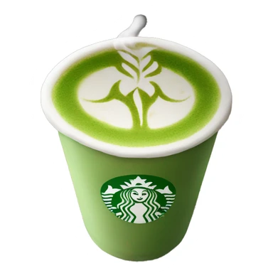 Make the matcha latte Starbucks  sticker