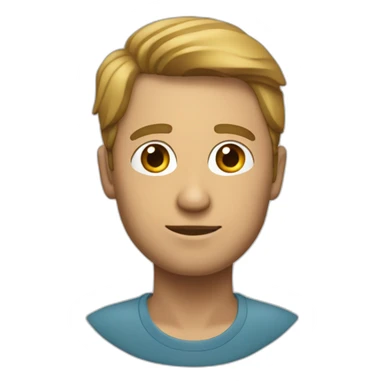 Un homme avec une tête carré sticker