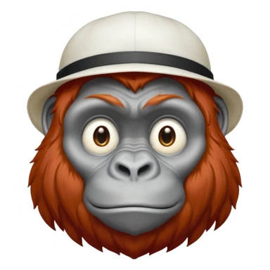 red haired gorilla with white hat sticker
