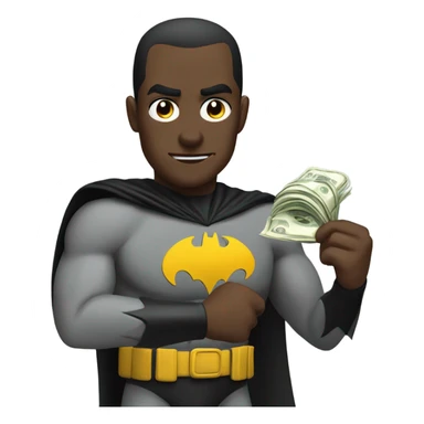Batman offering money not smiling sticker