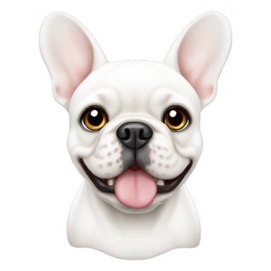 White French bulldog sticker