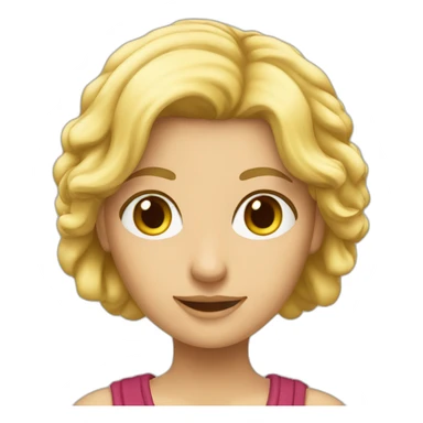 Fille blonde lisant un roman sticker