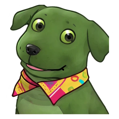 puppy waving hi sticker