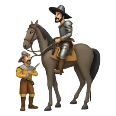 Don Quijote y Sancho Panza sticker