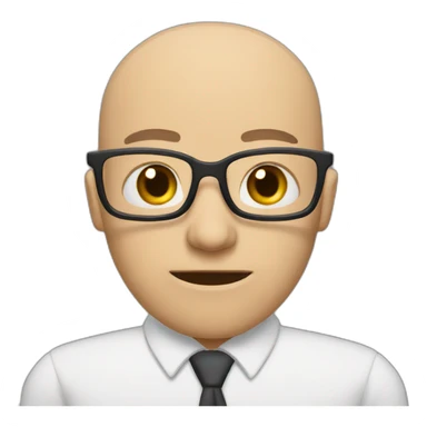 bald teacher no glasses large mouth no mustache angry sticker