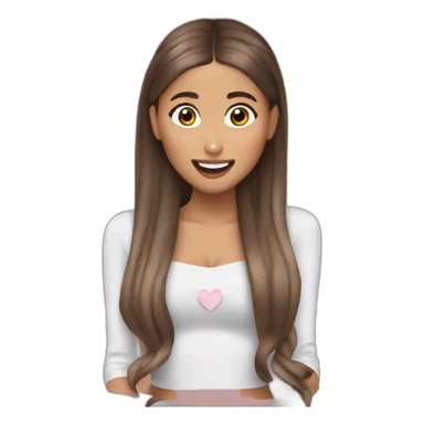 Ariana grande qui mange sticker