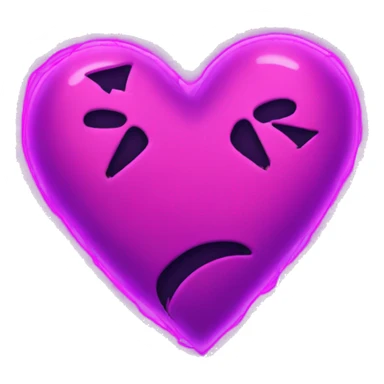 neon broken heart sticker