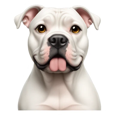 all black american bully cropped ears sticker