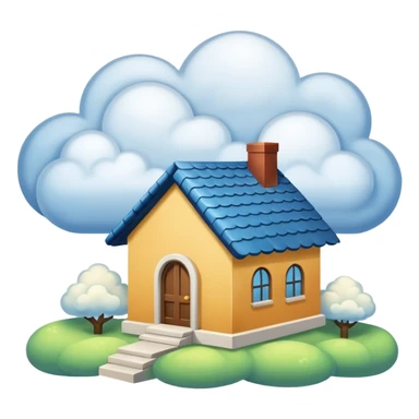 house made of clouds material  sticker