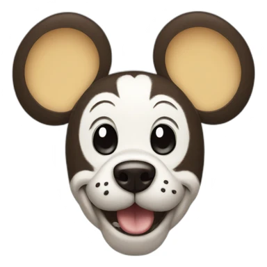 dog shaped mickey sticker