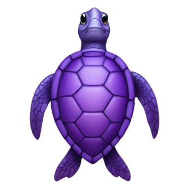 Purple sea turtle  sticker