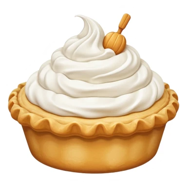 cute pie emoji no face with whipped cream  sticker