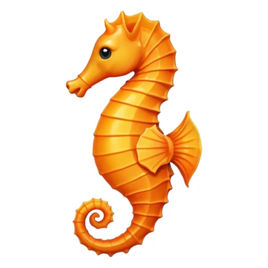 Seahorse color of orange sticker