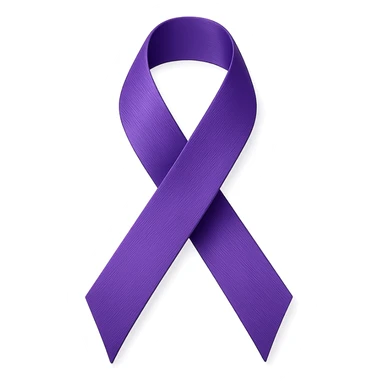 purple ribbon sticker