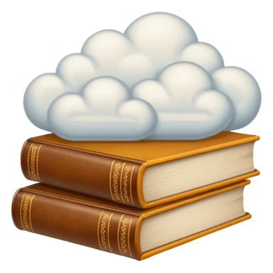 A cloud of books sticker