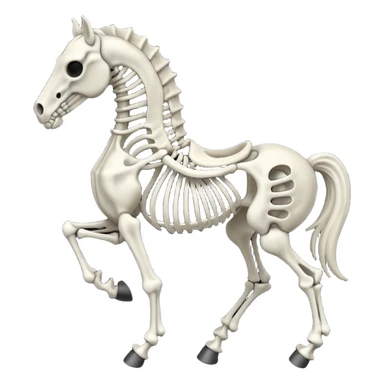 Black skeleton horse sticker